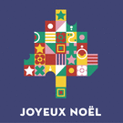 Joyeux No&euml;l color&eacute; en forme d'arbre minimaliste